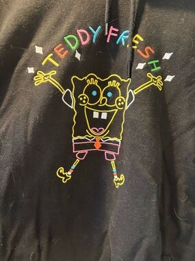 Teddy Fresh Sponge Bob Embroidered Character Hoodie